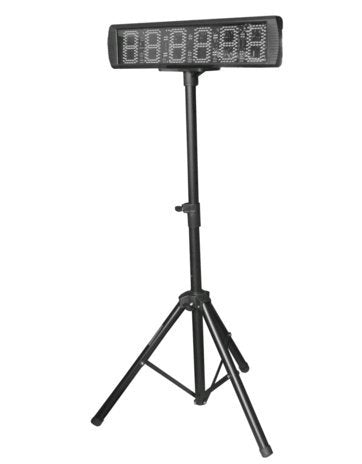 Godrelish Single Sided Yellow Color LED Race Timing Clock Countdown Timer with Tripod 5" High Character for Semi-Outdoor/Outdoor Running Events IR Remote Control