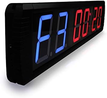 4 Inch 6 Digits Wall Mounted Display Digital Led Clock Boxing Countdown Timer with Seconds Gym Digital Timer