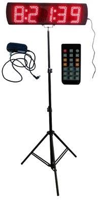 GOODRELIISH Portable 5" 5 Digits LED Race Timing Clock H:MM:SS Format for Running Events,Red