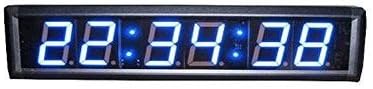 GOODRELIISH 2.3" High Character Blue LED Digital Wall Clock Support Countdown/up Function IR Remote Control