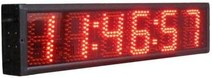 BestLED 5" 6 Digits Double Sided Semi-Outdoor Race Timing Clock Running Events Timing Clock IR Remote Control