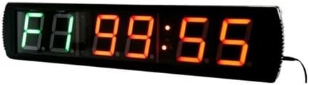 LED Fitness Interval Countdown/up Timer Wall Clock 4" High Character LED Digital Wall Interval Timer for Cross Fitness Multi-Function