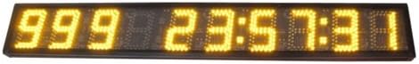 BESTLED 5" 9 Digits Yellow Color Large LED Days Countdown Clock Wall Mounted IR Remote Control