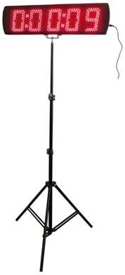 GOODRELIISH Portable 5" 5 Digits LED Race Timing Clock H:MM:SS Format for Running Events,Red