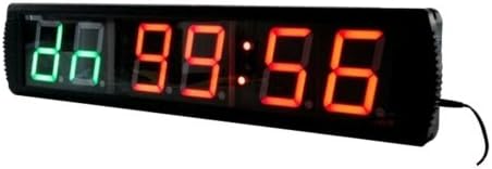 LED Fitness Interval Countdown/up Timer Wall Clock 4" High Character LED Digital Wall Interval Timer for Cross Fitness Multi-Function