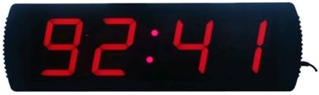 BESTLED 4" 4 Digits Remote Control Digital LED Wall Clock Countdown/up 12/24 Hour Display