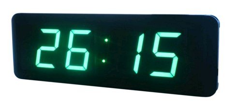 BestLED Green Color 4 Digits 2.3" Indoor LED Digital Wall Clock Support 12/24-Hour Display with Countdown/up Function Max 99 Minutes 59 Seconds