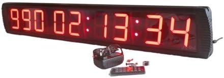 4" 9 Digits LED Countdown/up Wall Clock in Days Hours Minutes Seconds IR Remote Control LED Days Countdown Clock 4" LED Countdown Timer