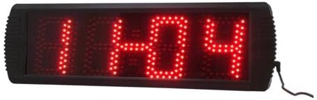 BestLED 5" Semi-Outdoor LED Wall Digital Clock Time and Temperature Display Support Real time Countdown/up