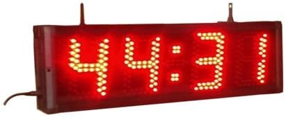 BestLED Red Color Double Sided Large LED Wall Clock 5" High 4 Digits LED Digital Clock with Countdown/up Function Support 12/24 Hour Display IR Remote Control Ultra Brightness