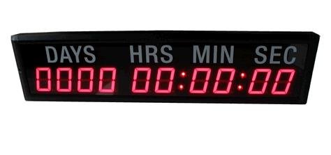 2.3-inch 10 Digits with Red Color LED Timer Countdown/up Wall Mounted Clock with Days Hours Mins Secs