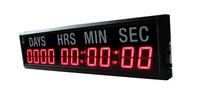 2.3-inch 10 Digits with Red Color LED Timer Countdown/up Wall Mounted Clock with Days Hours Mins Secs