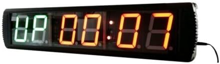 LED Fitness Interval Countdown/up Timer Wall Clock 4" High Character LED Digital Wall Interval Timer for Cross Fitness Multi-Function