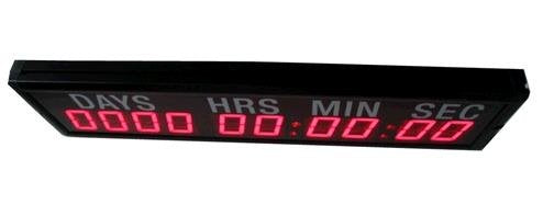 2.3-inch 10 Digits with Red Color LED Timer Countdown/up Wall Mounted Clock with Days Hours Mins Secs