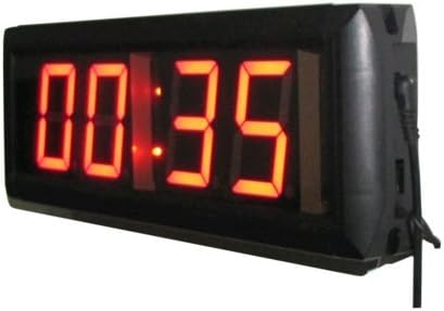 BestLED 2.3" 4 Digits LED Digital Clock Countdown/up Function 12/24 Hour Display IR Remote Control,Red