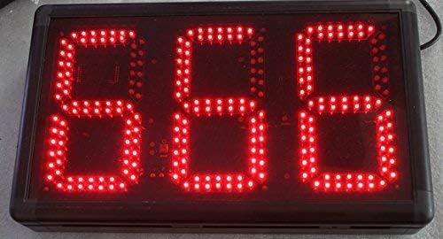 Godrelish IR Remote Control 8" LED Days Countdown Timer Support Max 999 Days Count Red Color