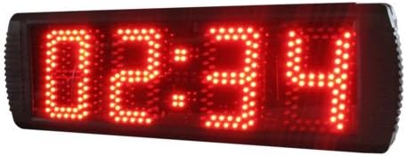 BestLED 5" Semi-Outdoor LED Wall Digital Clock Time and Temperature Display Support Real time Countdown/up