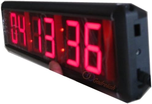 Godrelish 2.3-inch LED Wall Clock for Home Office LED Countdown/up Timer with Remote Control