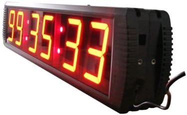 BestLED Semi-Outdoor Double Sided Led Wall Clock 4" 6 Digits Large Digital Countdown Clock Remote Control