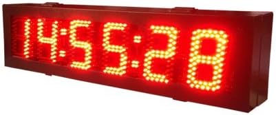 BestLED Double Sided Outdoor LED Race Timing Clock Door Open Mantainence Design IP64 Cabinet 5" High Character Hours Minutes Seconds Format Running Events Timing Clock