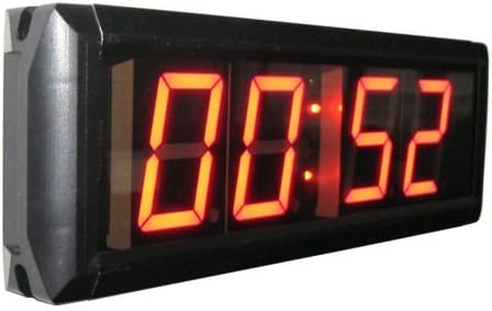 BestLED 2.3" 4 Digits LED Digital Clock Countdown/up Function 12/24 Hour Display IR Remote Control,Red