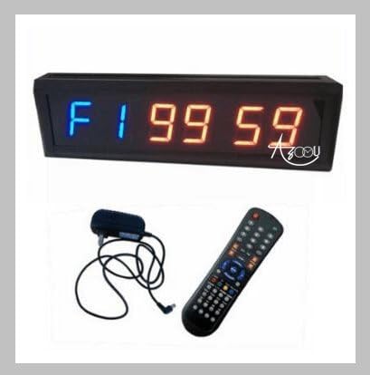 Godrelish Internal Training Timer Gym Boxing Tabata Stopwatch Led Wall Clock for Fitness W/Remote Control