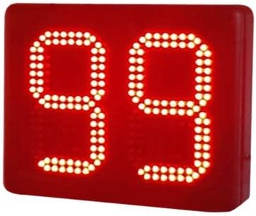 BESTLED 8" 2 Digits Lap Counter LED Timer Semi-Outdoor Seconds Countdown/up Timer IR Remote Control LED Digital Timer