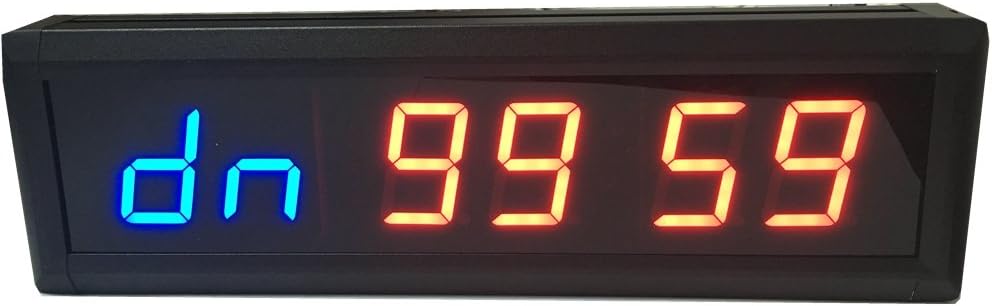 Godrelish Internal Training Timer Gym Boxing Tabata Stopwatch Led Wall Clock for Fitness W/Remote Control