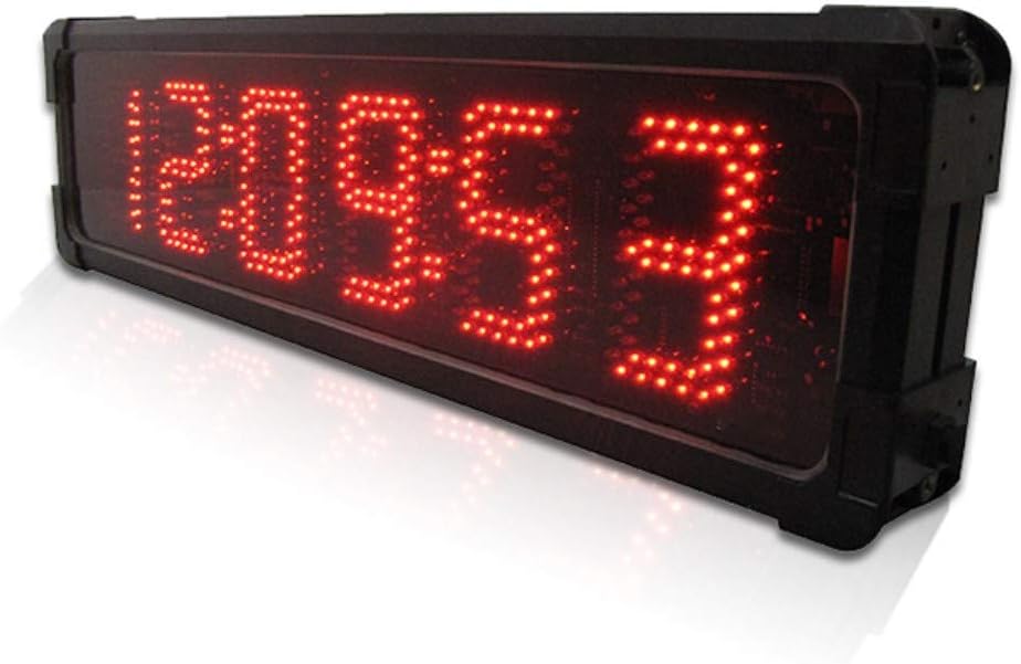 Godrelish 8" High Character Outdoor LED Race Timing Clock Double Sided with Tripod Countdown/up time Display