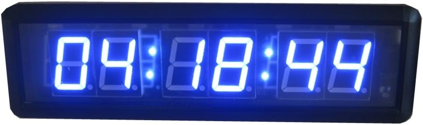 Godrelish 1.8-inch LED Countdown/up Timer 12/24-Hour Display Real Time Clock in Hours Minutes Seconds Blue Color