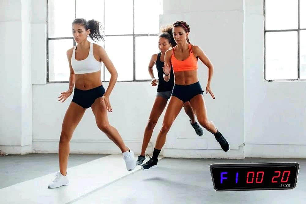 Personal Tailor AZOOU Interval Gym Timer Clock with Countdown countup Stopwatch for Interval and Tabata HIIT EMOM MMA Boxing Interval Training and so on