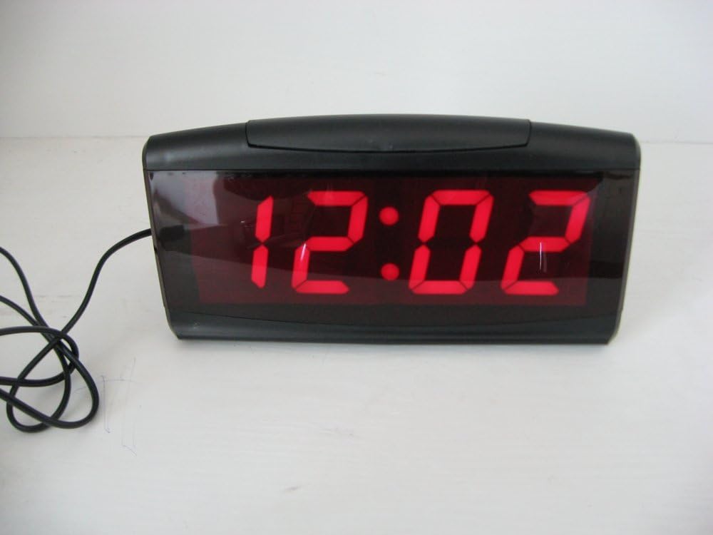 Godrelish Desk LED Alarm Clock Display Date Temperature and Time with Button Control