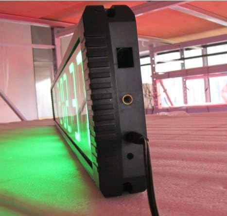 BESTLED LED Race Timing Clock for Sports Events 5" High Character LED Race Timing Clock Green Color Support Countdown/up Function and Real Time Clock Function IR Remote Control Aluminum Case