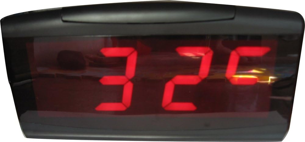 Godrelish Desk LED Alarm Clock Display Date Temperature and Time with Button Control