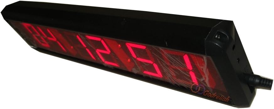 Godrelish 2.3-inch LED Wall Clock for Home Office LED Countdown/up Timer with Remote Control