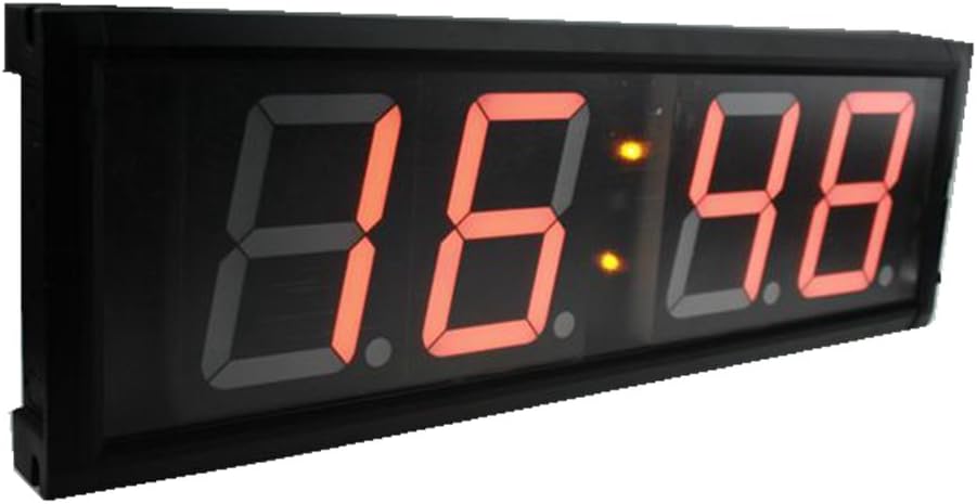 4-inch Character High Led Digital Wall Clock Countdown Countup Timing in Minute Seconds Amber Color