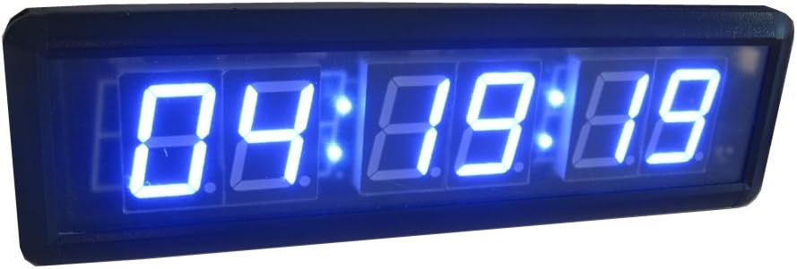 Godrelish 1.8-inch LED Countdown/up Timer 12/24-Hour Display Real Time Clock in Hours Minutes Seconds Blue Color