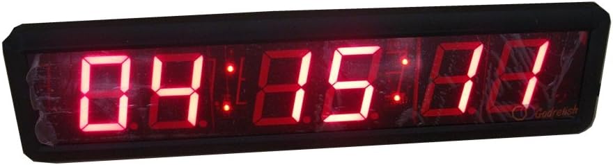 Godrelish 2.3-inch LED Wall Clock for Home Office LED Countdown/up Timer with Remote Control