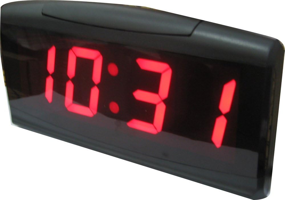 Godrelish Desk LED Alarm Clock Display Date Temperature and Time with Button Control