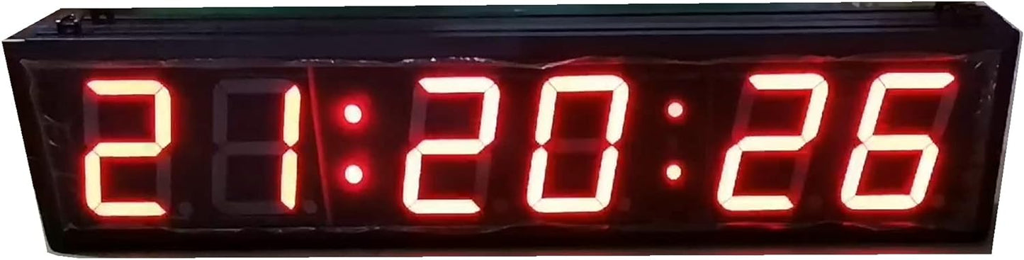 Double Sided Semi-Outdoor LED Race Timing Clock 4" 6 Digits Countdown/up Timer 12/24 Hour Format