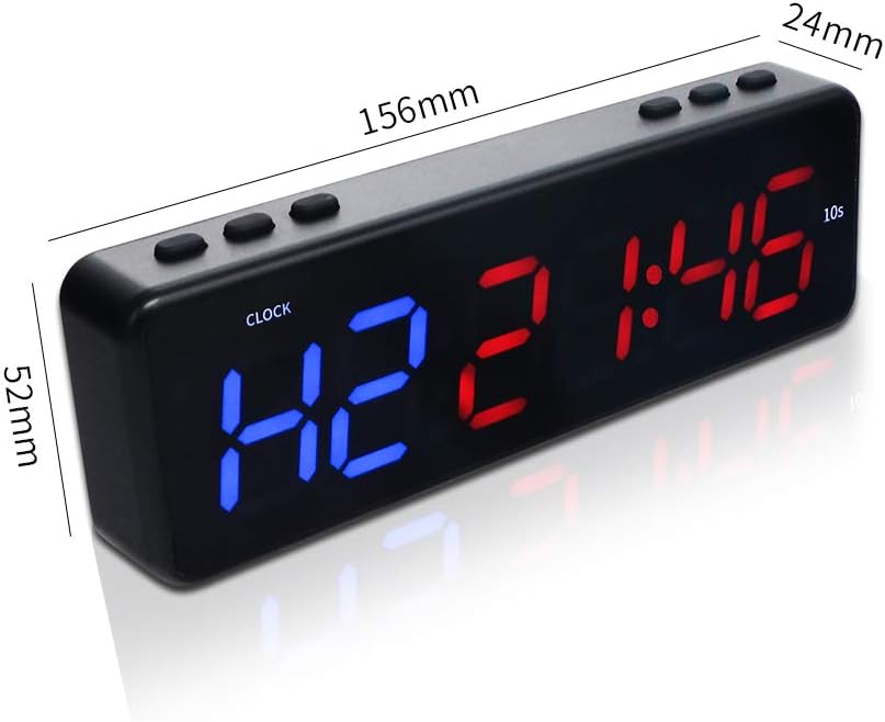 BESTLED Mini Portable 1Inch 6 Digital LED Fitness Interval Training Timer for Home