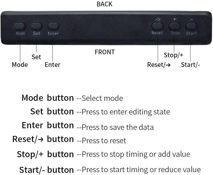 BESTLED Mini Portable 1Inch 6 Digital LED Fitness Interval Training Timer for Home