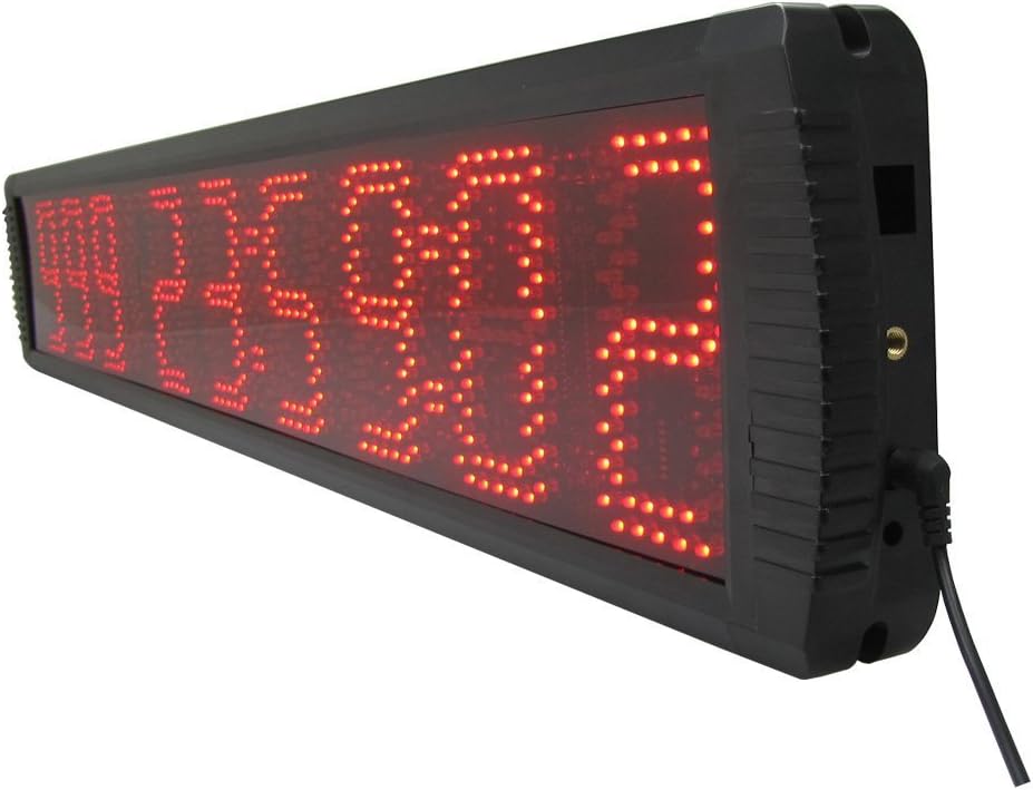 Godrelish Giant 5" High Character 9 Digits LED Days Countdown Clock Max Count up to 1000 Days IR Remote Control Red Color