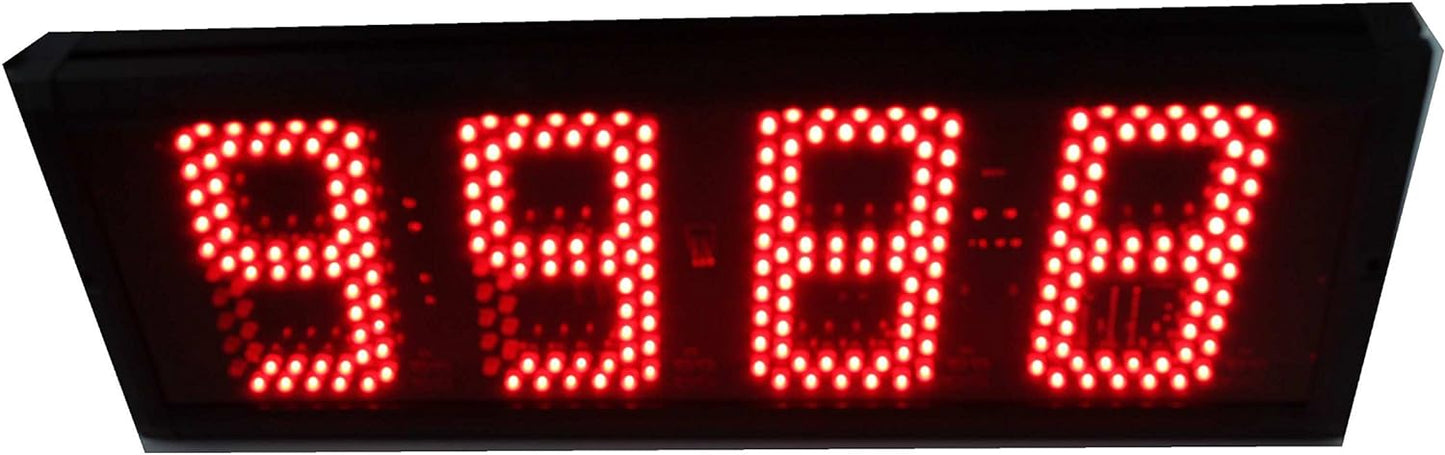 5-inch High Character LED Counter Digital Countdown/up Three Buttons with IR Remote Control Red Color