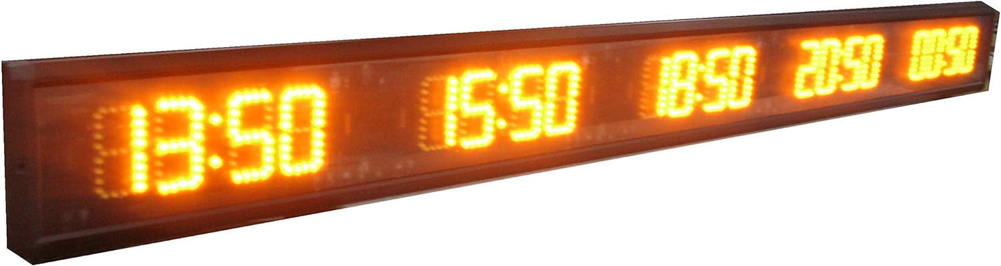 Godrelish LED 5 Time Zones Clock Yellow