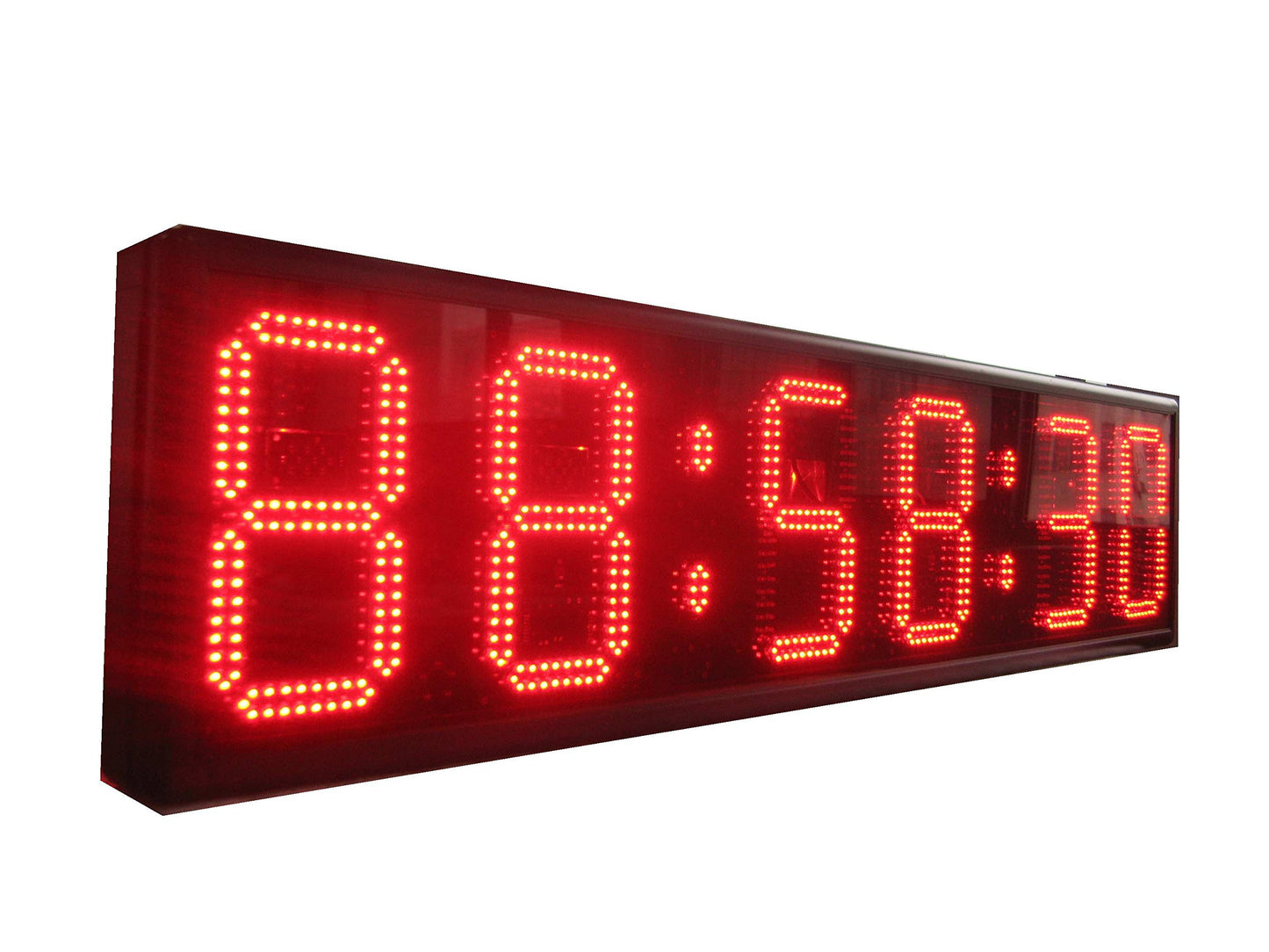 Godrelish 10" High Character LED Wall Clock LED Digital Timer Countdown and Up by IR Remote Control Red Color