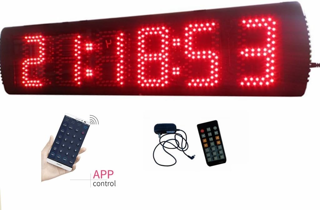 Godrelish  5inch LED Race Timing Clock Timer by APP and IR